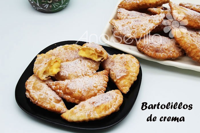 Bartolillos de crema de Carnaval