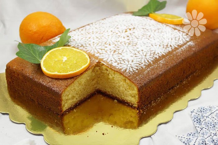 Torta de llanda de naranja