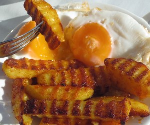 Patatas fritas con huevos sin aceite olla GM