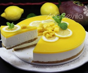 Cheesecake de limón y mango