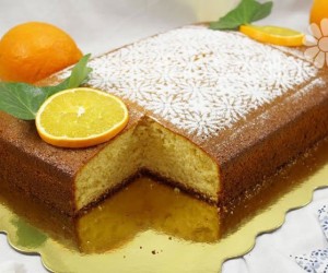 Torta de llanda de naranja