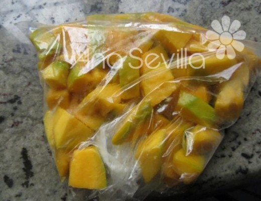 Congelar mango maduro