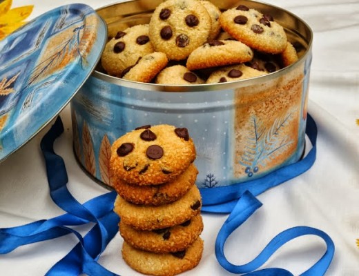 Mini-cookies de coco y chocolate