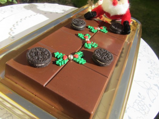 Turrón de chocolate y oreos