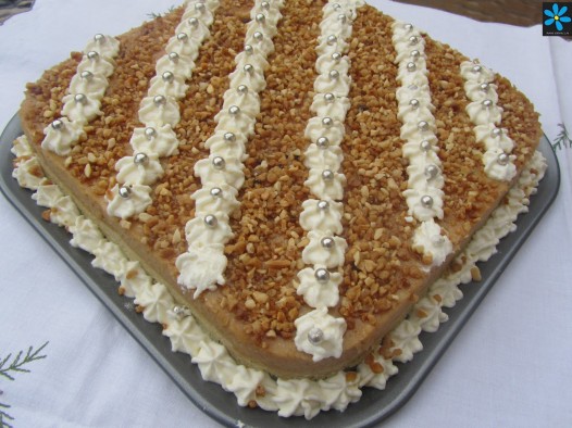 Tarta de crema de turrón