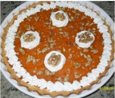 Tarta de dulce de calabaza y nueces