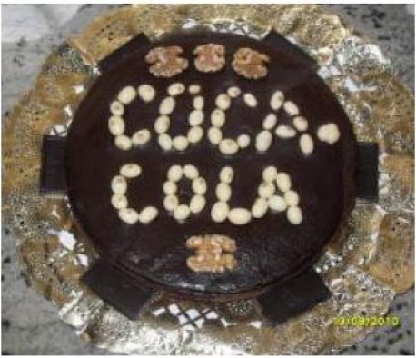 Pastel de Coca-cola y cacao