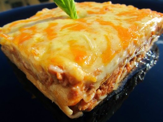 Canelones o lasaña de carne y paté