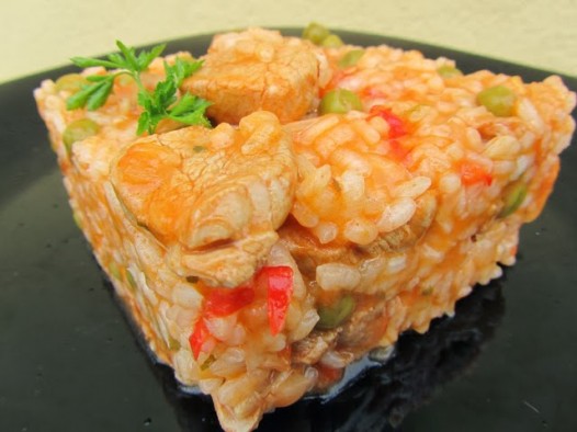 Arroz de solomillo adobado