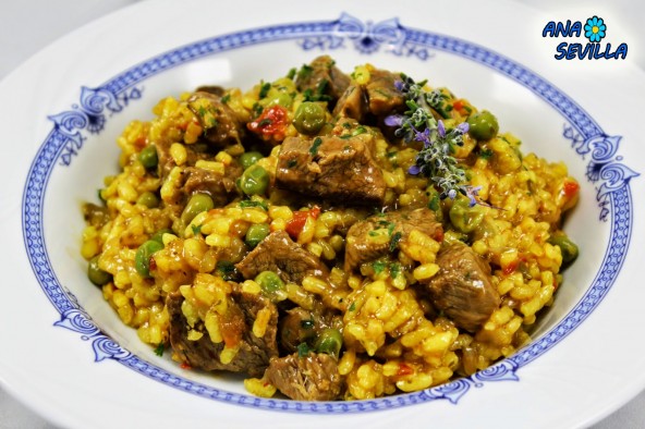 Arroz con ternera