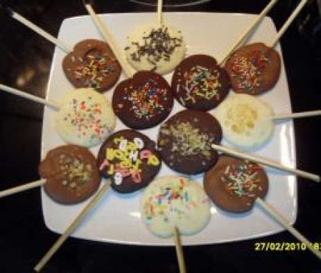 Piruletas de chocolate con Thermomix