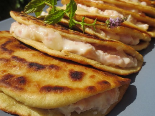 Piadinas de jamón y queso