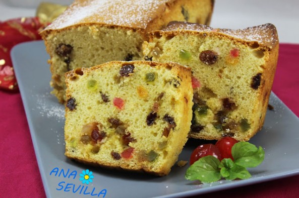 Plum-cake de frutas escarchadas