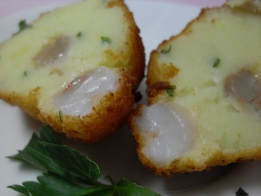 Bolas de patata y gambas Thermomix