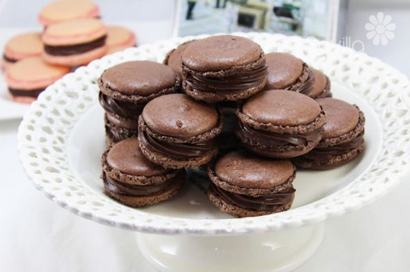 Macarons de chocolate