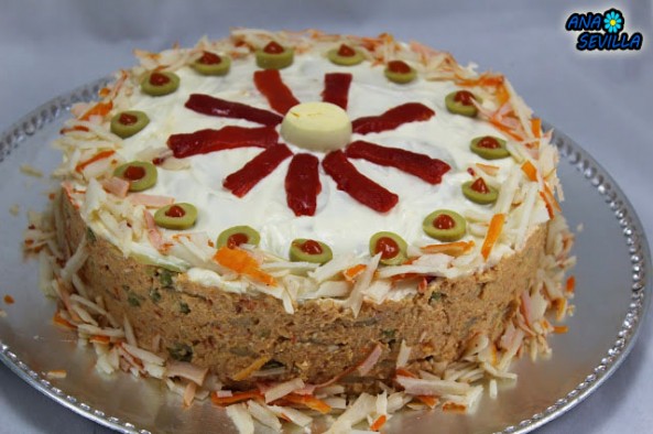 Tarta de ensaladilla