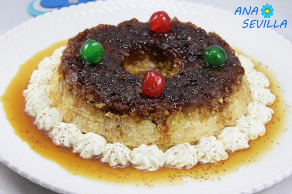 Flan de huevo y manzana