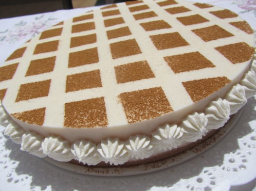 Tarta helada de arroz con leche