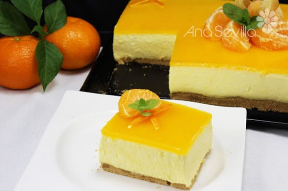 Tarta mousse de mandarina