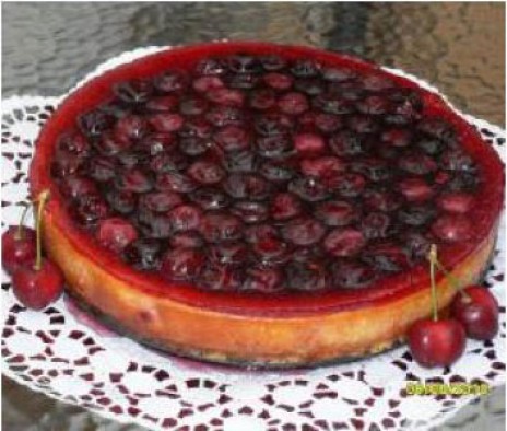 Tarta de queso y cerezas Thermomix