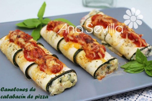 Canelones de calabacín de pizza