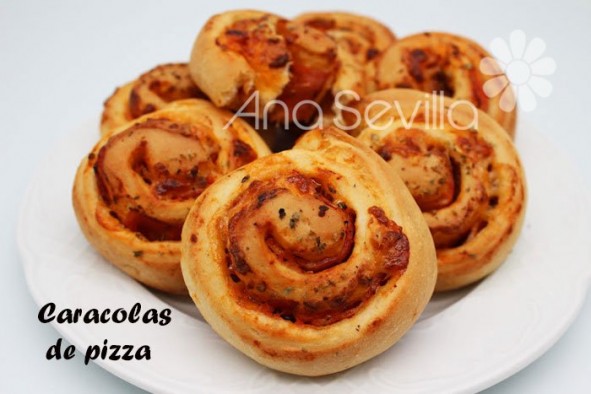 Caracolas sabor pizza