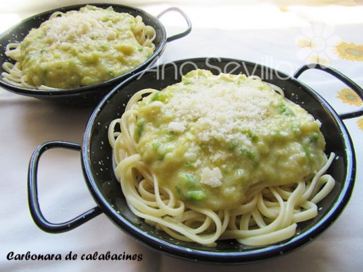 Carbonara de calabacines