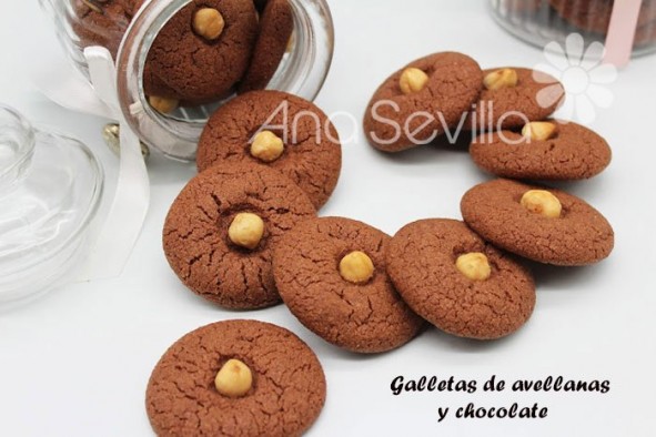 Galletas de avellana y chocolate