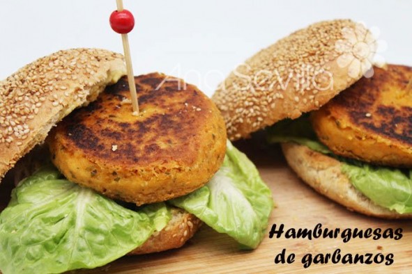 Hamburguesas de garbanzos (Veggie burgers)