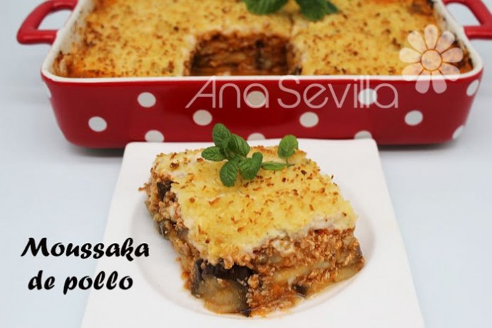 Moussaka de pollo (Lasaña de berenjena y pollo)