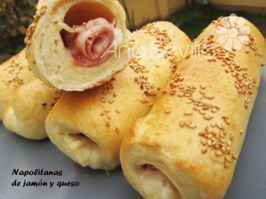 Napolitanas de jamón y queso