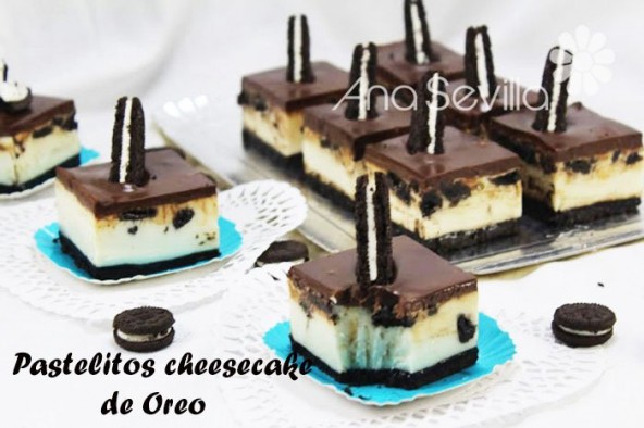 Pastelitos cheesecake oreo