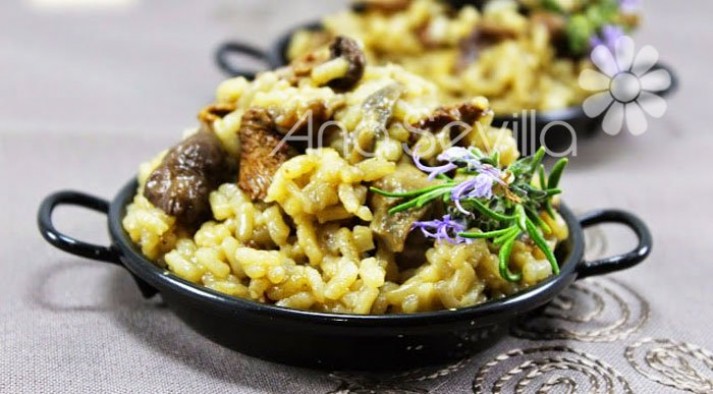 Risotto de setas secas