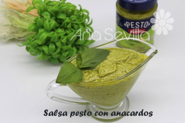 Salsa pesto con anacardos
