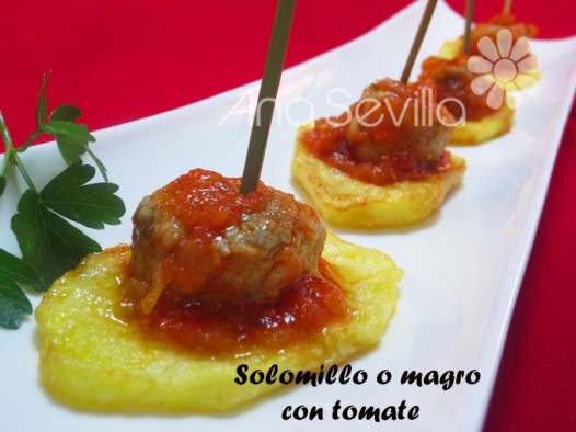 Solomillo o magro con tomate