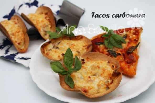 Tacos a la carbonara