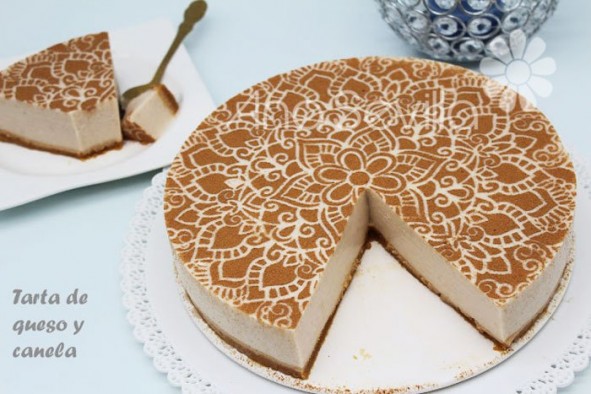 Tarta de queso y canela sin horno