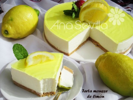 Tarta mousse de limón