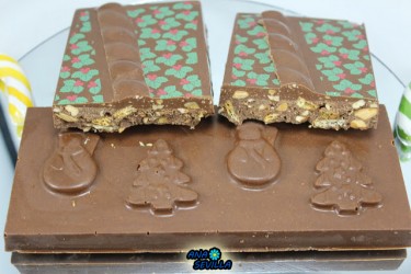 Turrón de galletas y chocolate