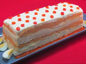 Pastel de atún bicolor