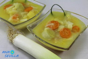 Porrusalda o crema de puerros