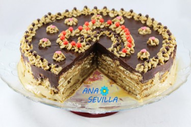 Tarta de galletas y moka