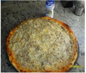 Pizza de verduras ligera