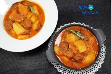 Guiso de patatas con chorizo