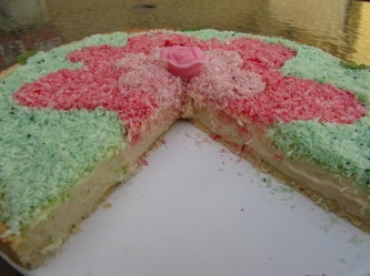 Tarta de crema de coco