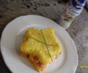 Pastel de salchichas y arroz