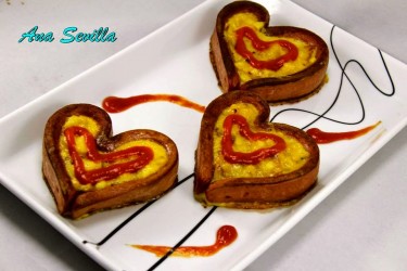 Corazones de tortilla