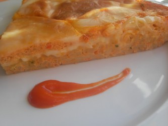 Fritatta de tallarines con mozarella Thermomix