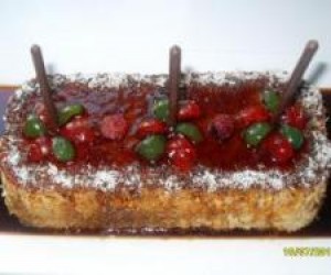 Flan de dulce de leche y coco