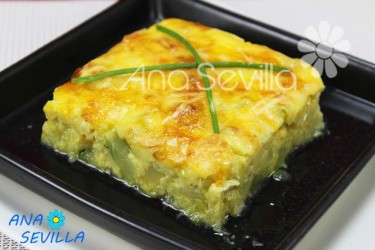 Gratinado de puerro y calabacín